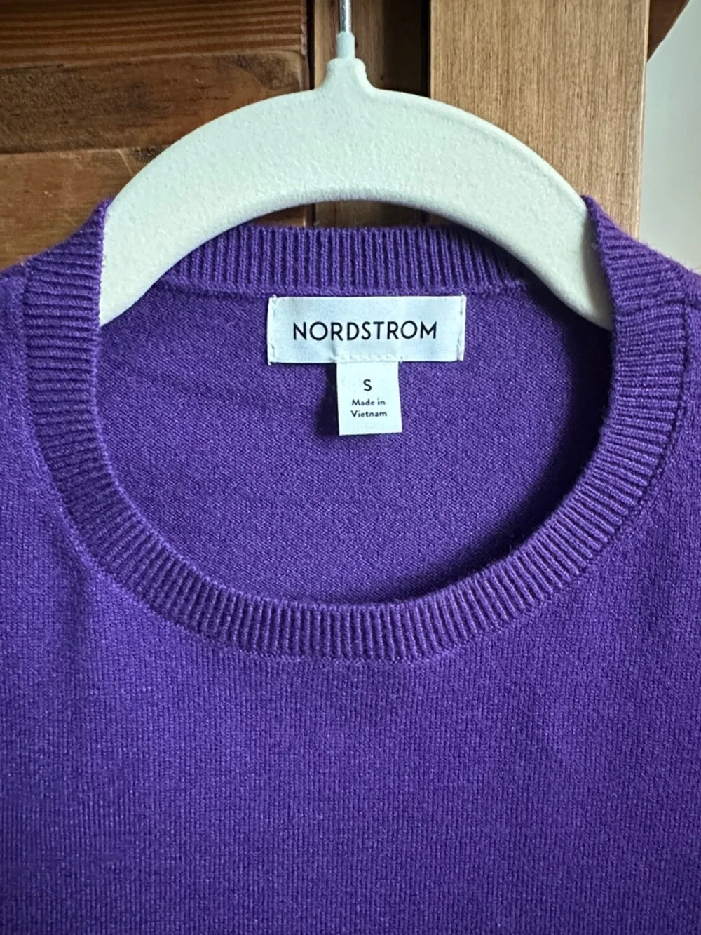 Nordstrom Vibrant Purple Short Sleeve Sweater Top